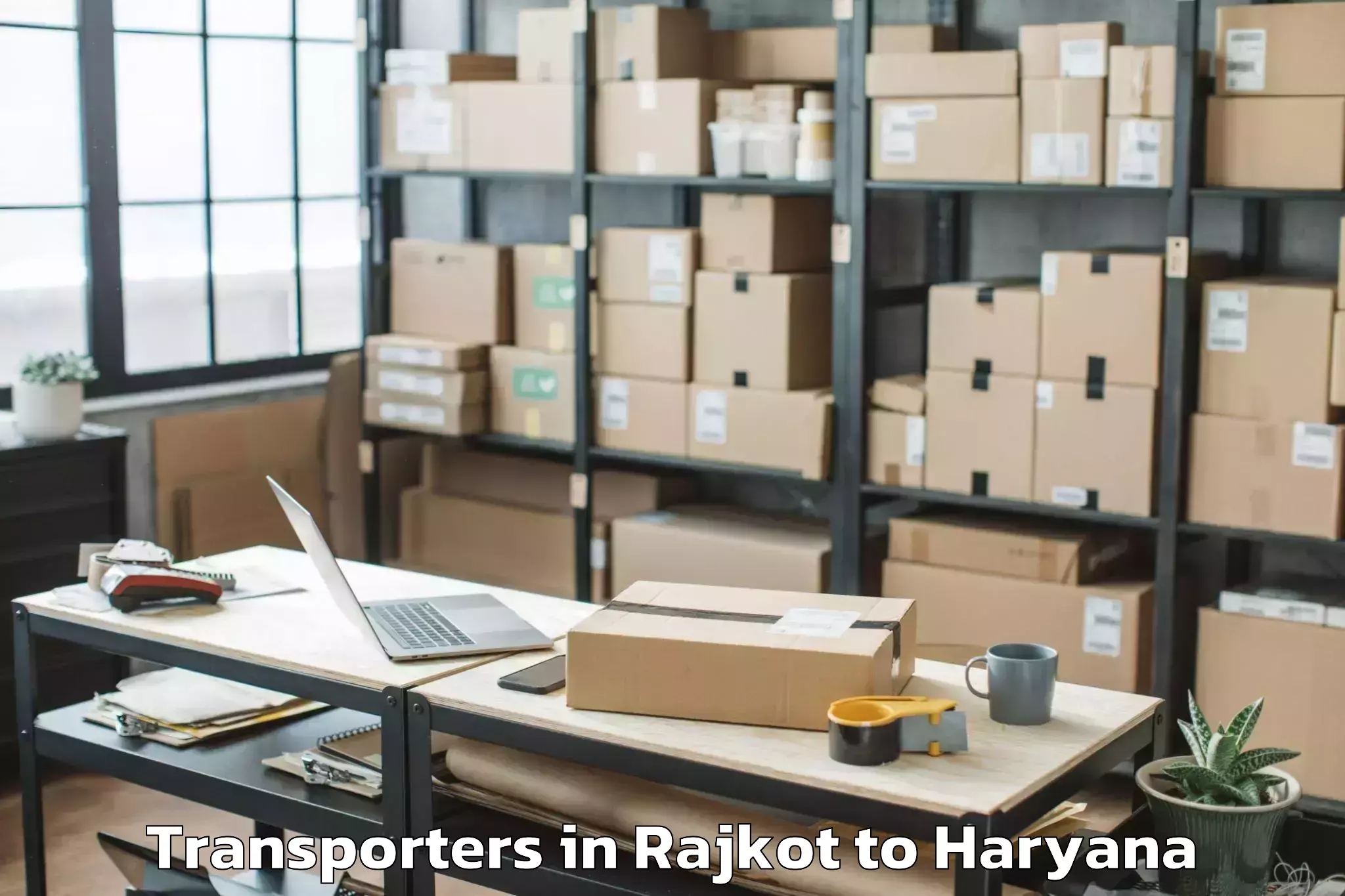 Book Rajkot to Pinjaur Transporters Online